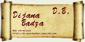 Dijana Badža vizit kartica